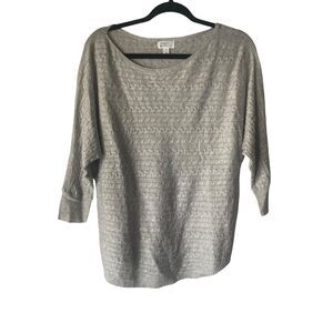 Market & Spruce Light Gray Knit Blouse
